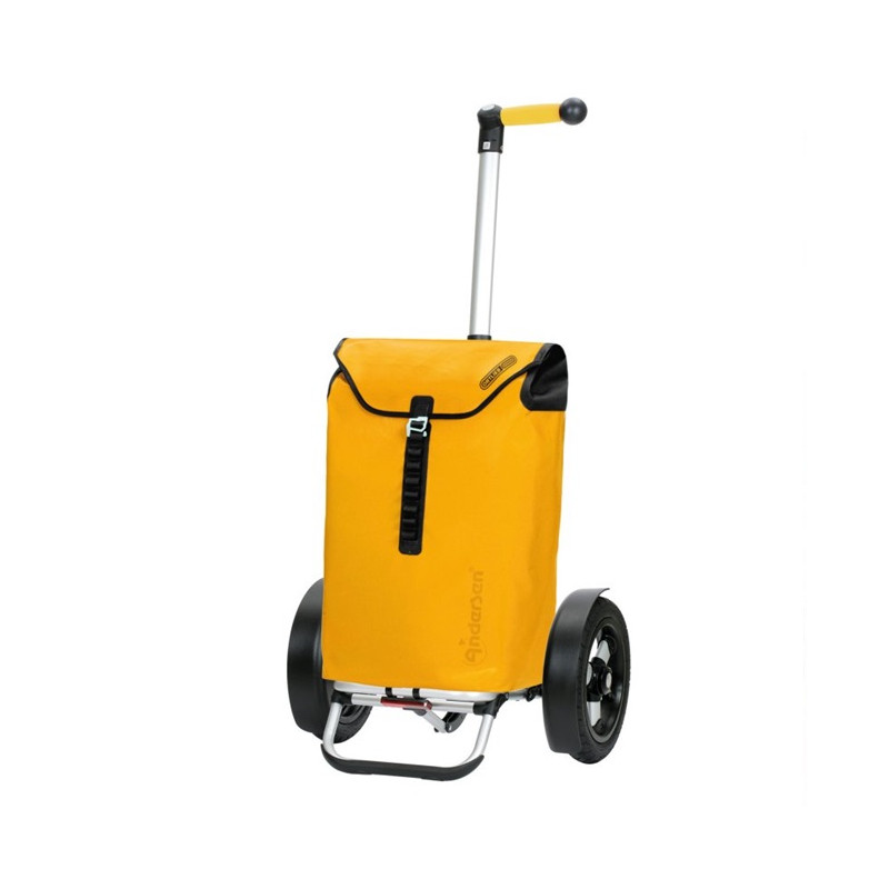 Tura Shopper Ortlieb - Chariot de courses 2 roues - Jaune - 49 L - Andersen Shopper Manufaktur