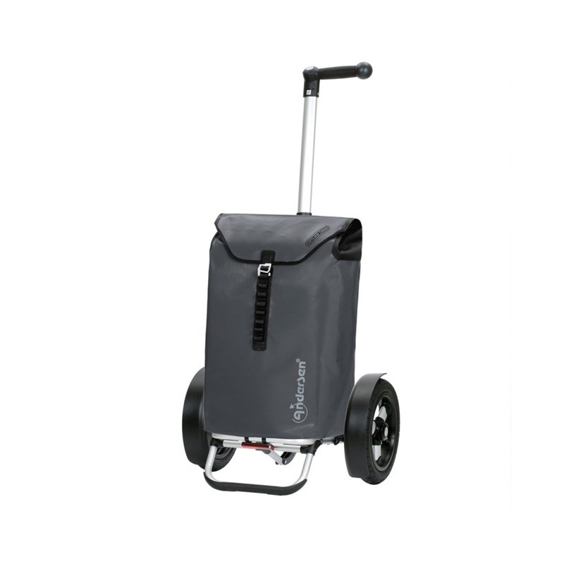 Tura Shopper Ortlieb - Chariot de courses 2 roues - Anthracite - 49 L - Andersen Shopper Manufaktur