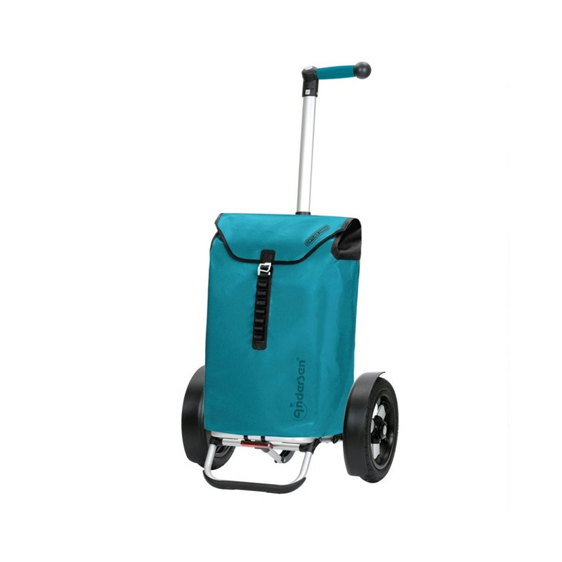 Tura Shopper Ortlieb - Chariot de courses 2 roues - Pétrole - 49 L - Andersen Shopper Manufaktur