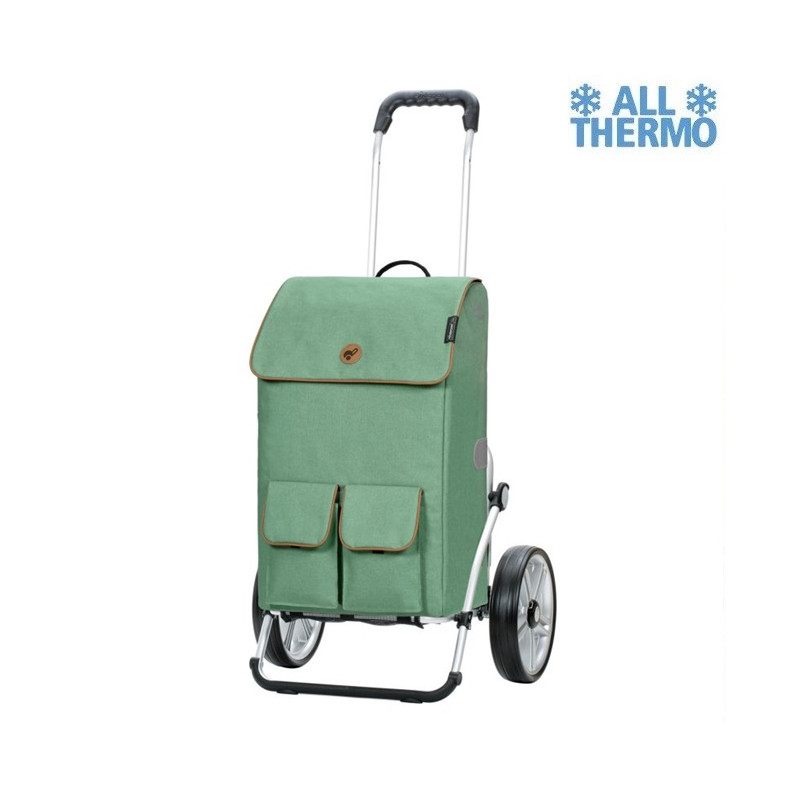 Royal Shopper Ipek Ma - Chariot de courses 2 roues - Sauge - 42 L - Andersen Shopper Manufaktur