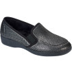 Mocassin Noir / Imprimé Argent Femme BR 3382 - Bruman