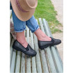 Mocassin Noir / Imprimé Argent Femme BR 3382 - Bruman