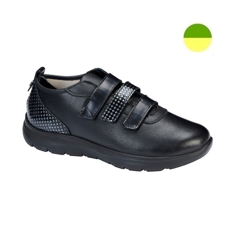 Sneaker à Grande Ouverture Noir/Effet Pointillé Femme CHUT AD 2403 D - ADOUR