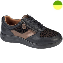 Sneaker à Lacet et Glissière Marron Leopard Femme CHUT AD 2365 E - ADOUR