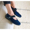Ballerine Velours Bleu Royal / Pointillé Femme CHUT PU 1140 F - PULMAN