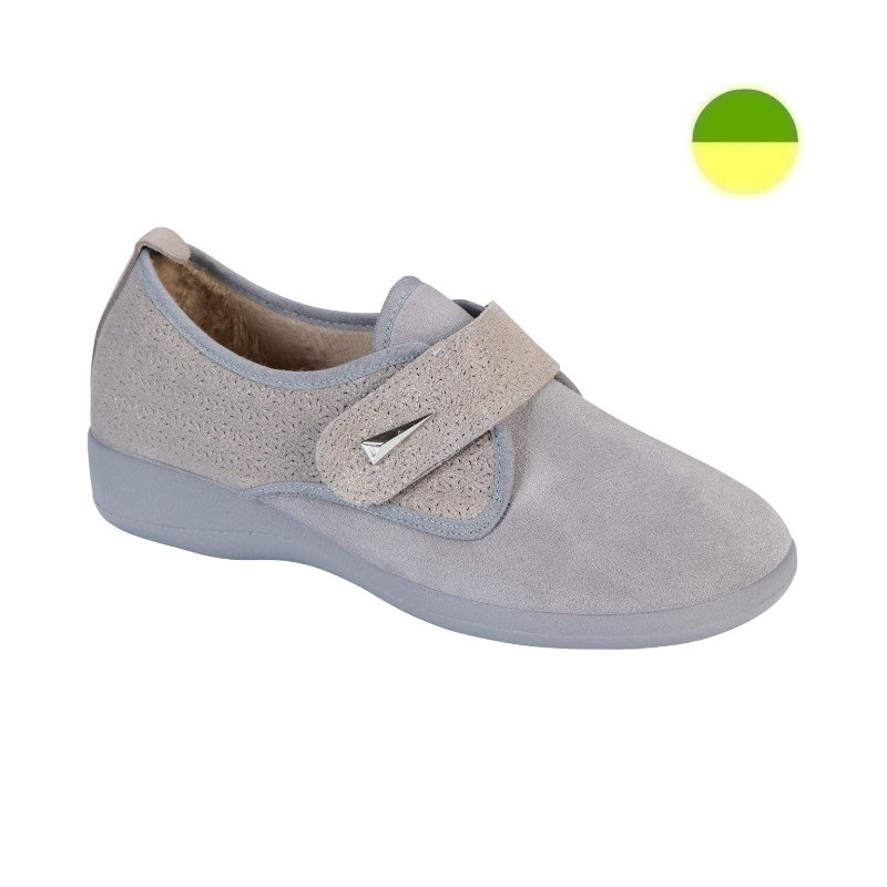 Chausson Gris/Effet Perforé Femme CHUT BR 3390 A - BRUMAN