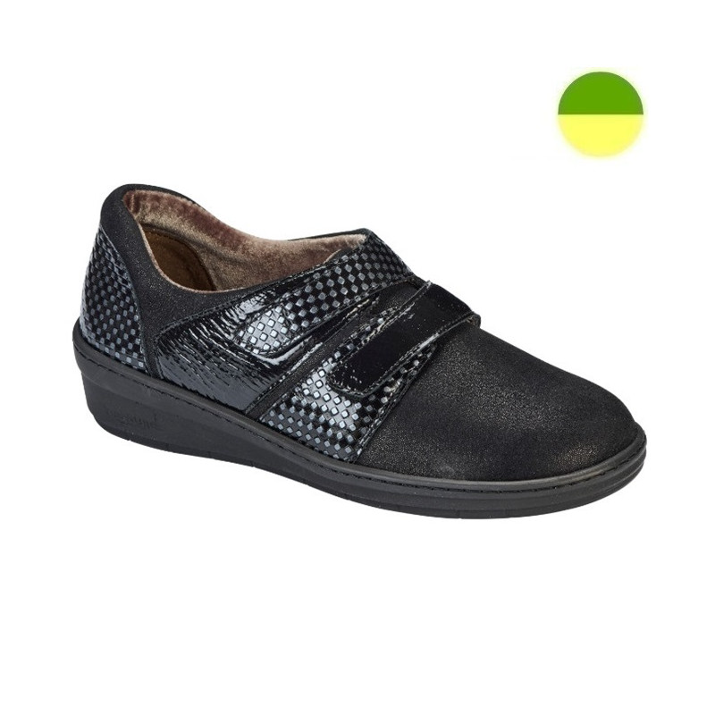 Chaussure Citadine Noir/Motif Pointillé Femme CHUT BR 3378 - BRUMAN