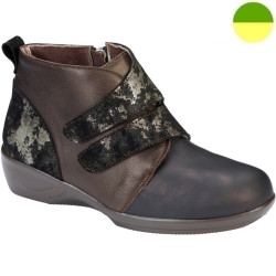 Bottine à Grande Ouverture Marron/ Effet Marbré Femme CHUT AD 2149 E - ADOUR