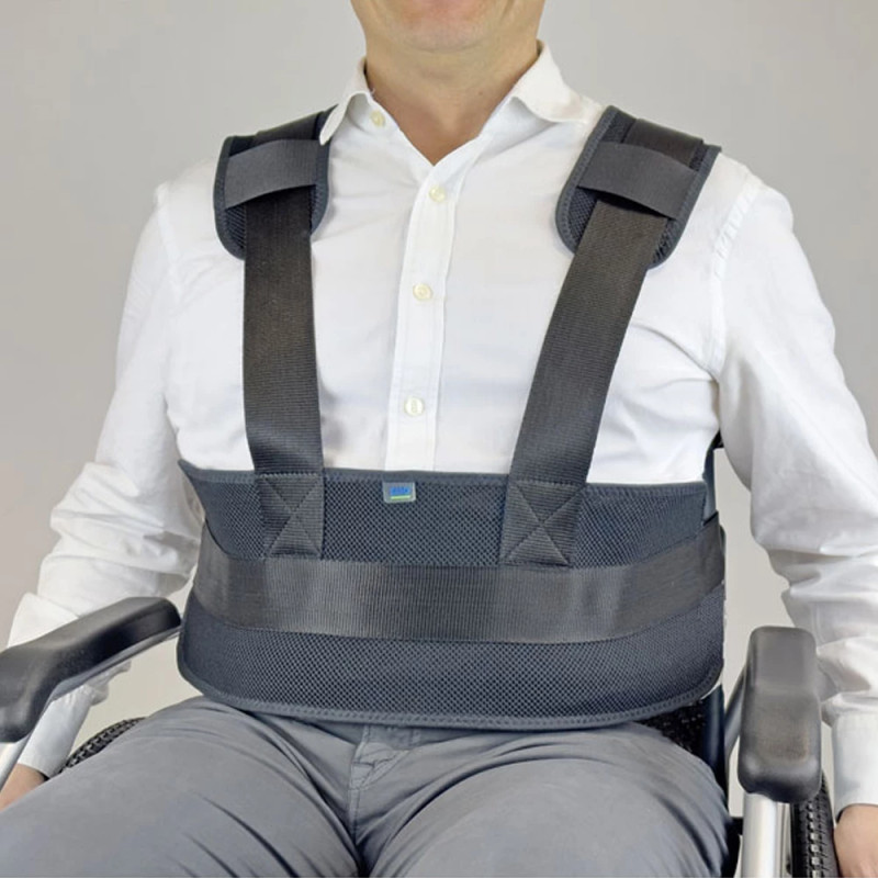 Ceinture abdominale à bretelles mesh