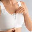 Sarah - Soutien-gorge de Compression Sans armatures Ouvert devant - Blanc - Amoena