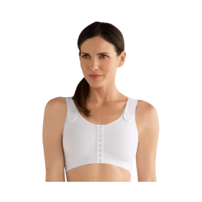 Sarah - Soutien-gorge de Compression Sans armatures Ouvert devant - Blanc - Amoena