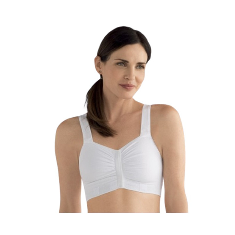 Theraport - Soutien-gorge postopératoire Sans armatures Ouvert devant - Blanc - Amoena