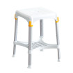 CAPRI - Tabouret de douche compact blanc avec plateeau