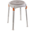 GRIS Assise souple ronde pour tabouret de douche Capri rond