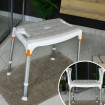 Bleu et Gris Assise souple tabouret et chaise de douche Capri