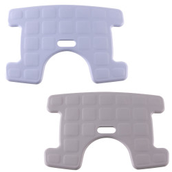 Bleu et Gris Assise souple pour tabouret et chaise de douche Capri Plus