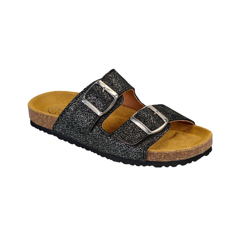 Nu-pied Noir Pailleté à Ouverture Totale Femme - BR 3392 - Bruman