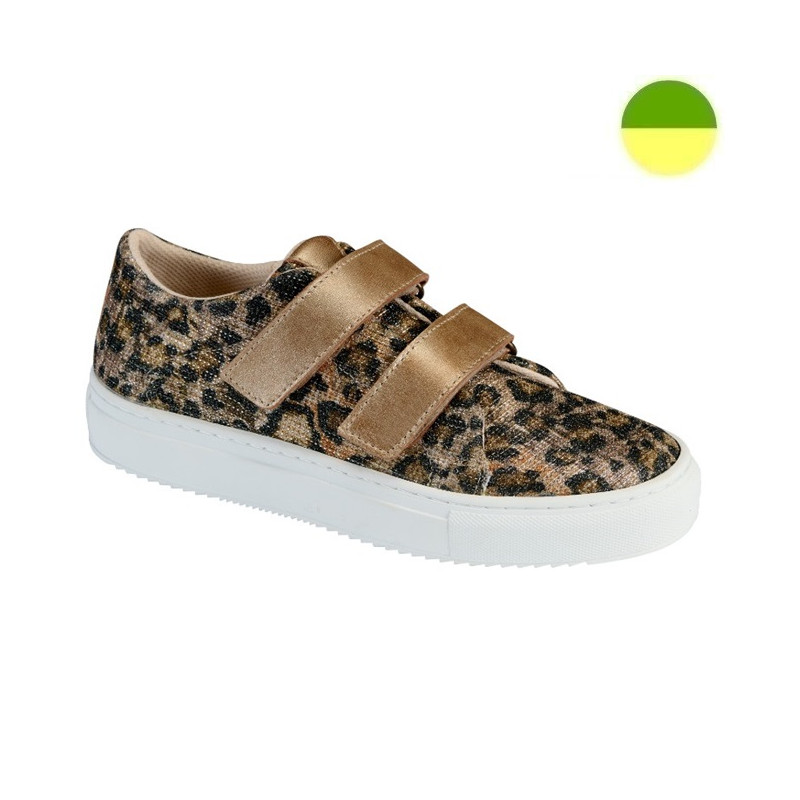 Sneaker à Grande Ouverture Marron Léopard Femme CHUT AD 2433 D - ADOUR