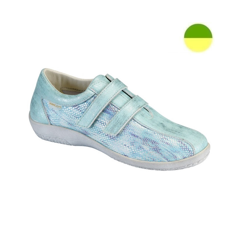 Derby à Scratch Bleu Clair / Effet Marbré Femme CHUT PU 1110 L - PULMAN