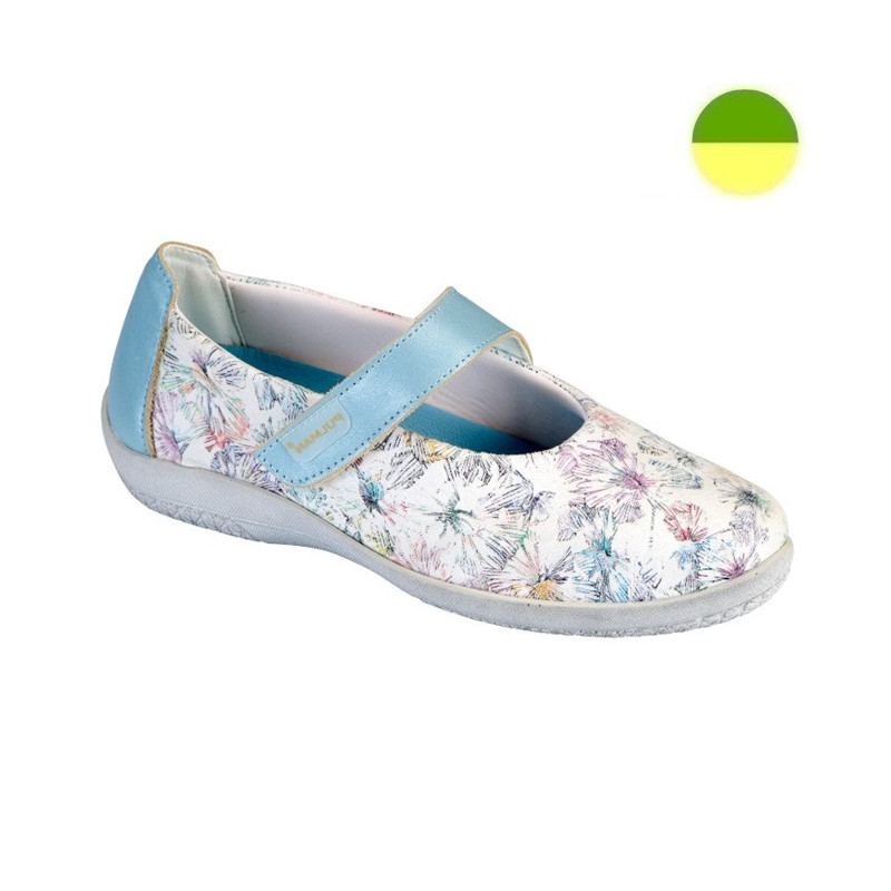 Ballerine Bleu Pastel et Fleuri Femme CHUT PU 1140 G - PULMAN