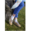 Chaussure à Lacet Marron Grainé et Détails Argent Femme CHUT BR 3093 E - BRUMAN
