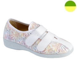 Derby à Scratch Blanc Fleuri Femme CHUT BR 3308 D - BRUMAN