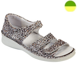 Sandale Cuir Marron Léopard Femme CHUT ALPHA R - ADOUR