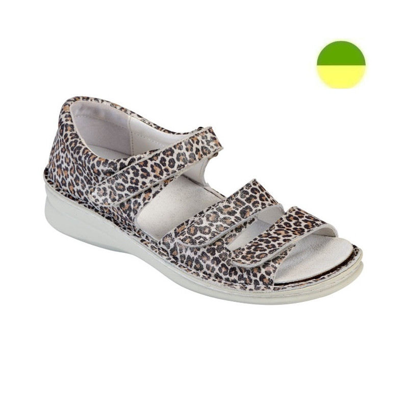 Sandale Cuir Marron Léopard Femme CHUT ALPHA R - ADOUR