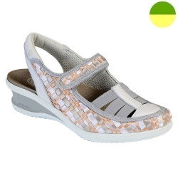 Sandale Blanc Effet Quadrillé Multicolore Femme CHUT AD2095 E - ADOUR