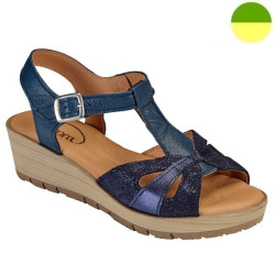 Sandale Cuir à Plateforme Marine Femme CHUT AD 2540 - ADOUR