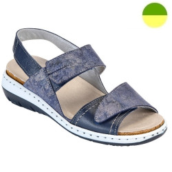 Sandale Cuir Marine Effet Marbré Femme CHUT AD 2181 I - ADOUR