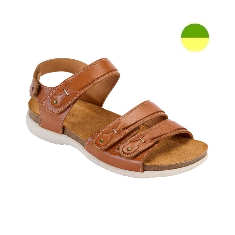 Sandale Cuir Marron Camel Femme CHUT AD 2512 B - ADOUR