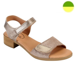 Sandale Cuir à Petit Talon Argent Femme CHUT AD 2514 B - ADOUR