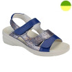 Sandale Cuir Bleu Argent Effet Grainé Femme CHUT AD 2548 - ADOUR