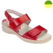 Sandale Cuir Rouge Effet Grainé Femme CHUT AD 2401 E - ADOUR