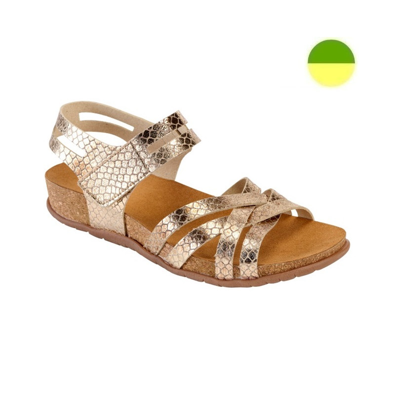 Sandale Effet Python Or Femme CHUT BR 3343 C - Bruman