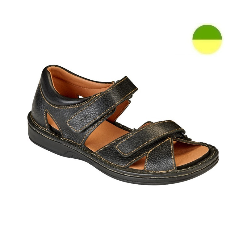 Sandale Cuir Noir Homme CHUT AD 2281 E - ADOUR