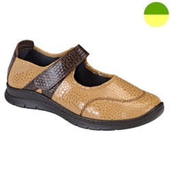 Ballerine à Grande Largeur Bi-colore Marron Femme CHUT AD 2161 G - ADOUR