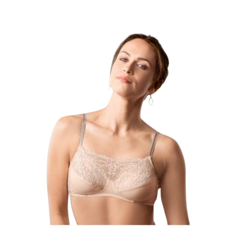 Alina- Soutien-gorge sans armatures - Rose clair / Gris - Amoena