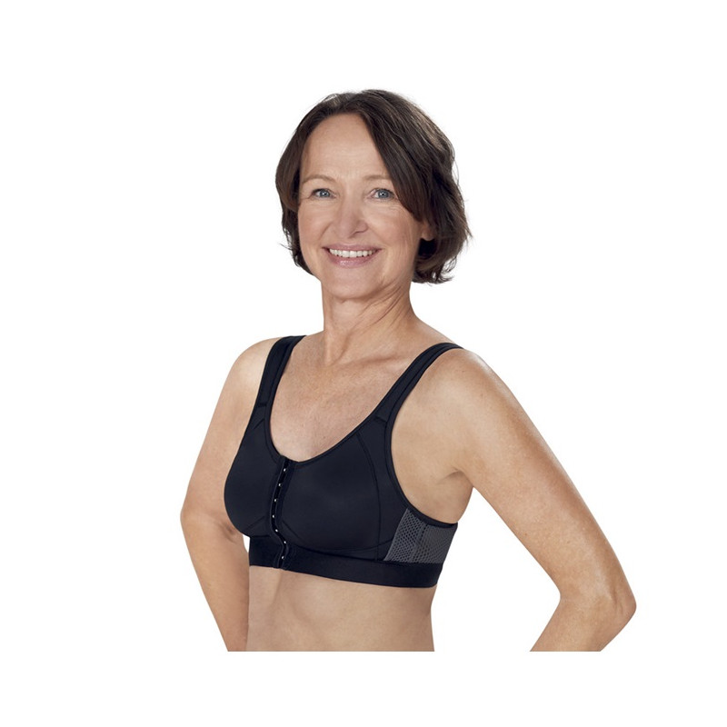 Ester - Soutien-gorge sans armatures - Noir / Gris - Amoena