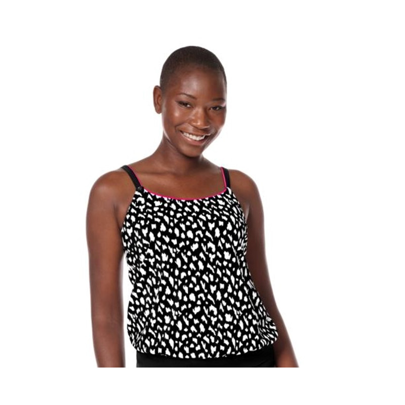 Manila blouson - Takini pour prothèses mamaires - Noir / Blanc - Amoena