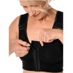 Lymph Flow Long - Soutien-gorge Sans armatures et Ouverture à l'avant - Noir - Amoena