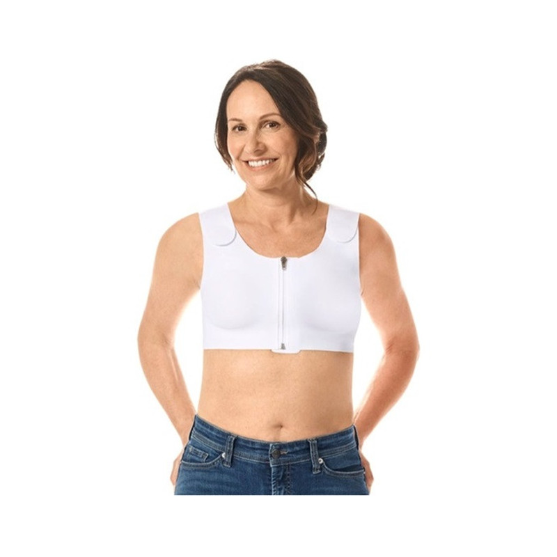 Lymph Flow - Soutien-gorge Sans armatures et Ouverture à l'avant - Blanc - Amoena