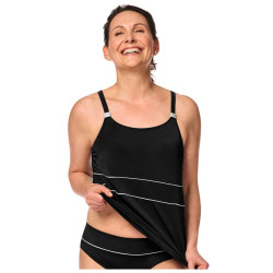 Ravello - Haut de Tankini pour prothèses mamaires - Noir / Argent - Amoena