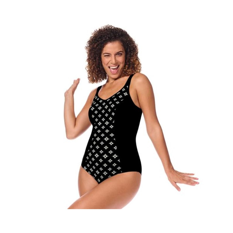 Palermo - Maillots de bain pour prothèses mamaires - Noir / Ivoire - Amoena