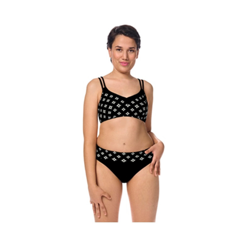 Palermo - Haut de Bikini sans armatures - Noir / Ivoire - Amoena
