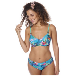 Alvor - Haut de Bikini paddé sans armatures - Imprimé turquoise - Amoena