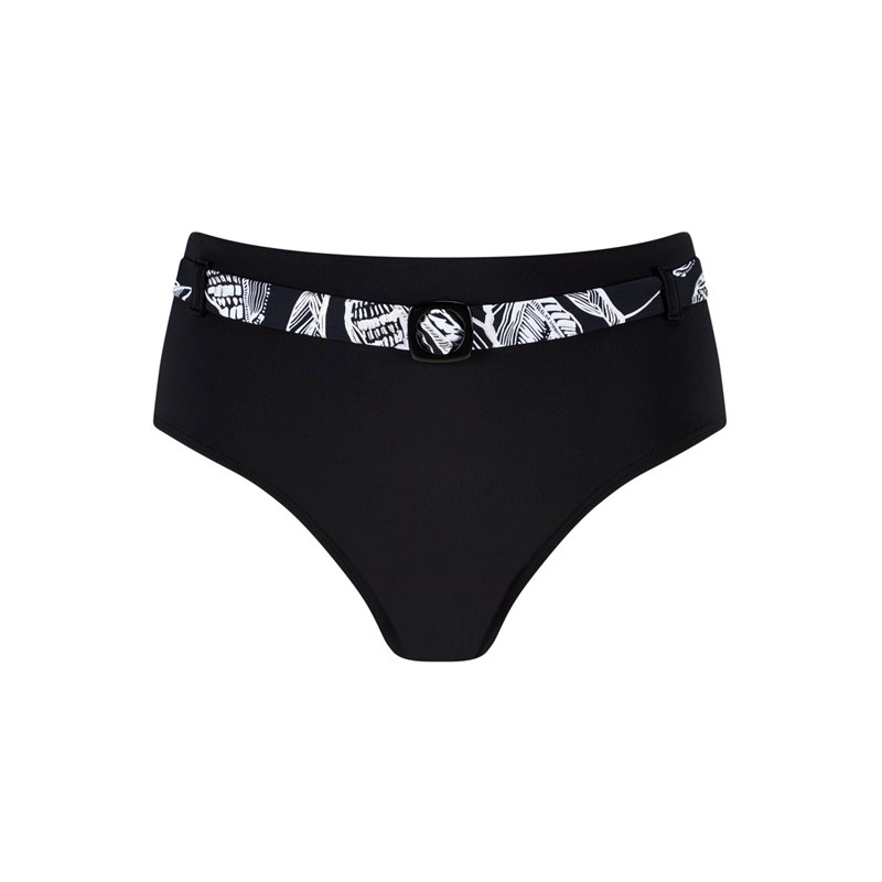 Lanzarote - Bas de bikini taille haute - Noir / Blanc - Amoena