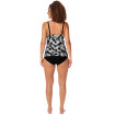 Lanzarote - Bas de bikini taille haute - Noir / Blanc - Amoena