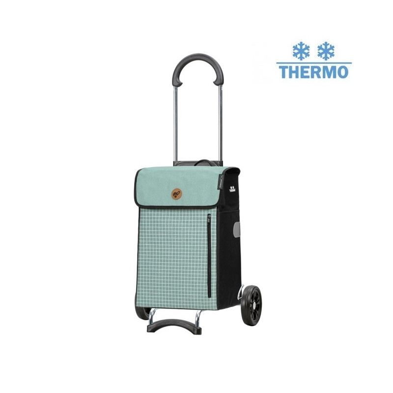 Scala Shopper Hente - Chariot de courses 2 roues - Menthe - 36 L - Andersen Shopper Manufaktur